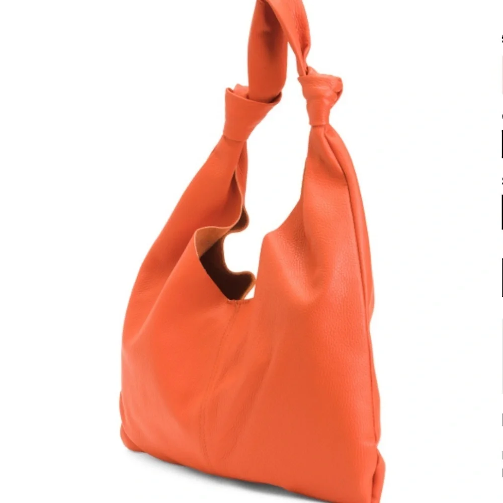 NWT VIOLA CASTELLANI Made In Italy Leather Slouchy Hobo With Knots